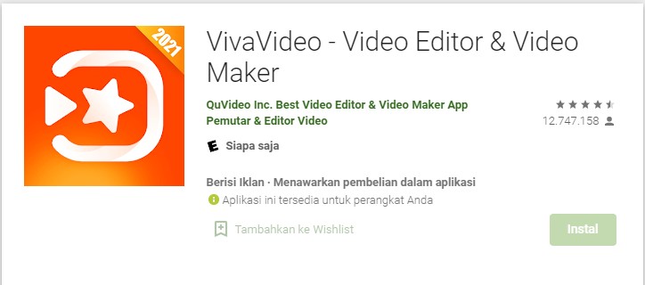 aplikasi edit video android viva video 2021