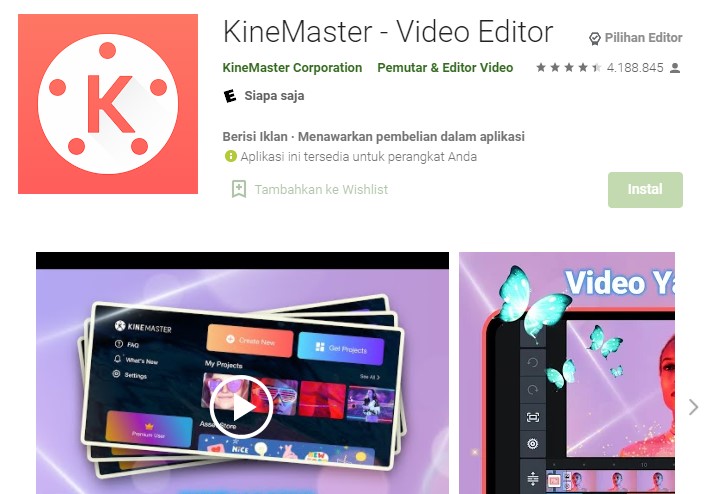 aplikasi edit video di android kinemaster terbaru